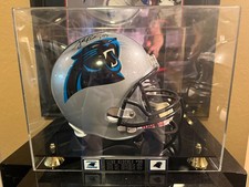 Luke Kuechly Full Size Panthers Autographed Helmet JSA WITNESSED