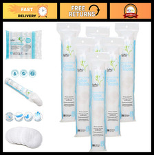 100 Pure Cotton Rounds - Stitched Makeup Remover Pads, Cleansing Face  Nail Po