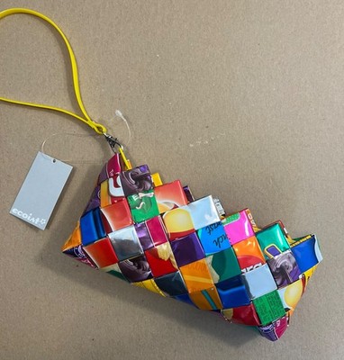 Ecoist Candy Wrapper Clutch Wristlet Purse Nostalgia Y2K New With Tags Metalic