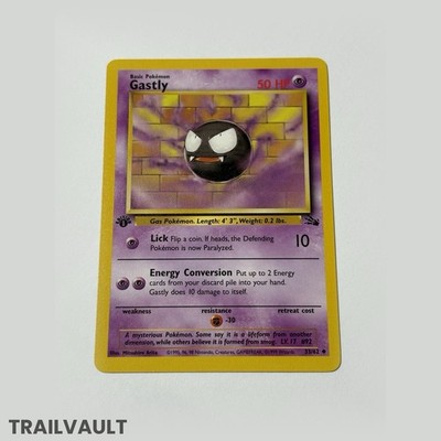 Pokemon Gastly 1st Edition Fossil Base Set 33/62 | N-MINT