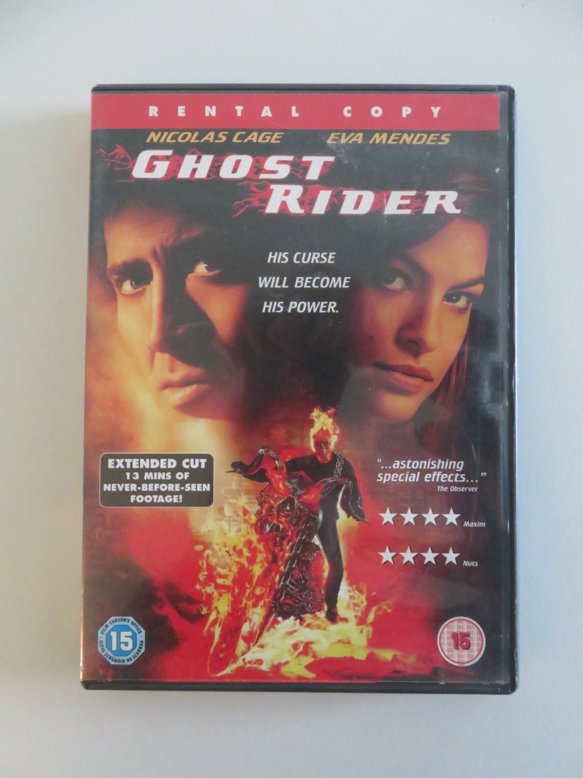 GHOST RIDER - EXTENDED CUT (DVD) NICOLAS CAGE EVA MENDES 2007 REGION 2