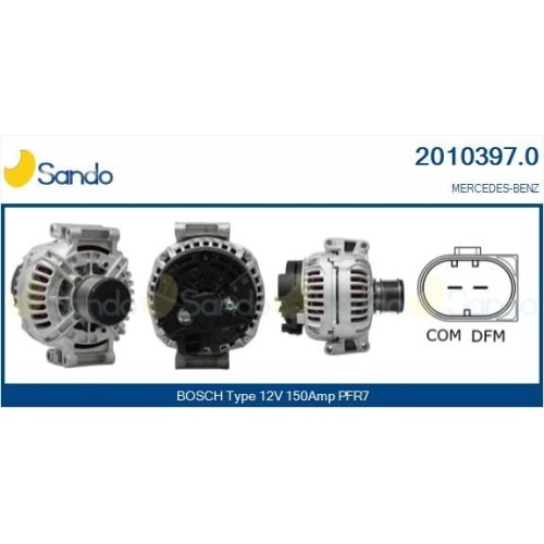Alternateur Sando 2010397.0 piece alternateur moteur Mercedes Benz