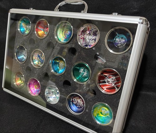 Yo-Yo Collection Case Attache Case 15 Storage Slots Lockable Handmade