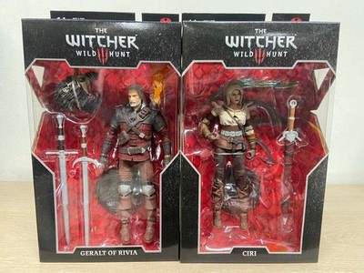 2 X McFarlane Toys The Witcher Series 7'' Action Figure Geralt of Rivia & Ciri