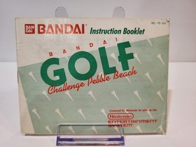 Bandai Golf Challenge Pebble Beach W/Box  Booklet CIB Complete Nintendo NES Game
