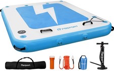 Inflatable Floating Dock Lake Floats for Adults, Floating Docks Platform Isla...