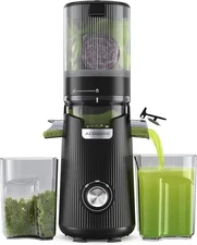 ACOQOOS Juicer Machines, Cold Press Juicer Whole Fruit and Vegetable with 5.3" 