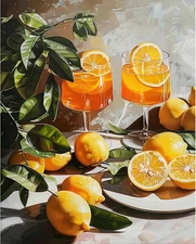 Paint by Numbers Kit for Adults - Lemon Adult Paint by Number Kits on Canvas for