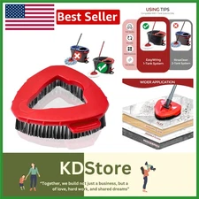 Heavy-Duty Spin Mop Scrub Brush for All-Surface Cleaning