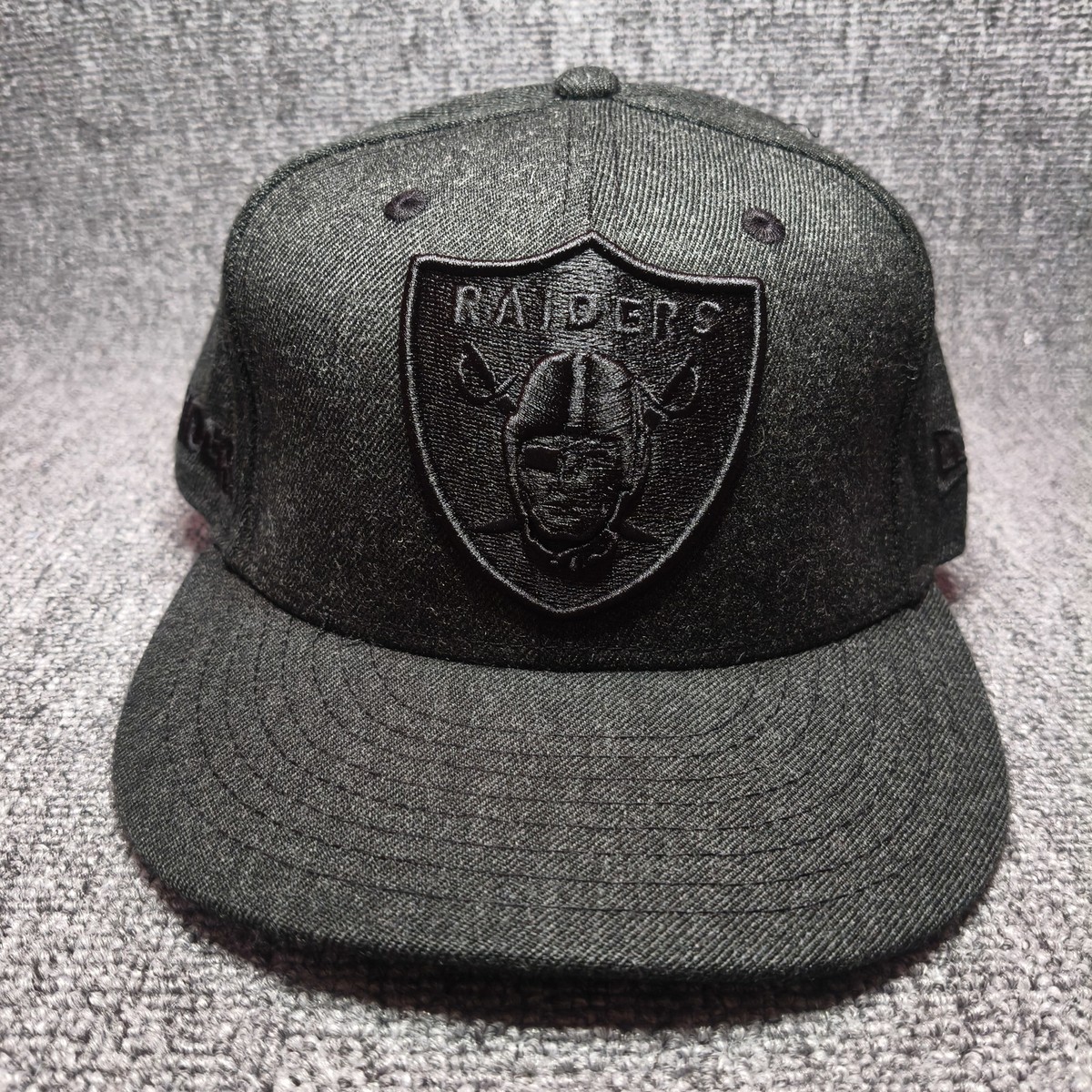 New Era Las Vegas Raiders NFL Snapback Hat Black Tonal Dark Heather Cap