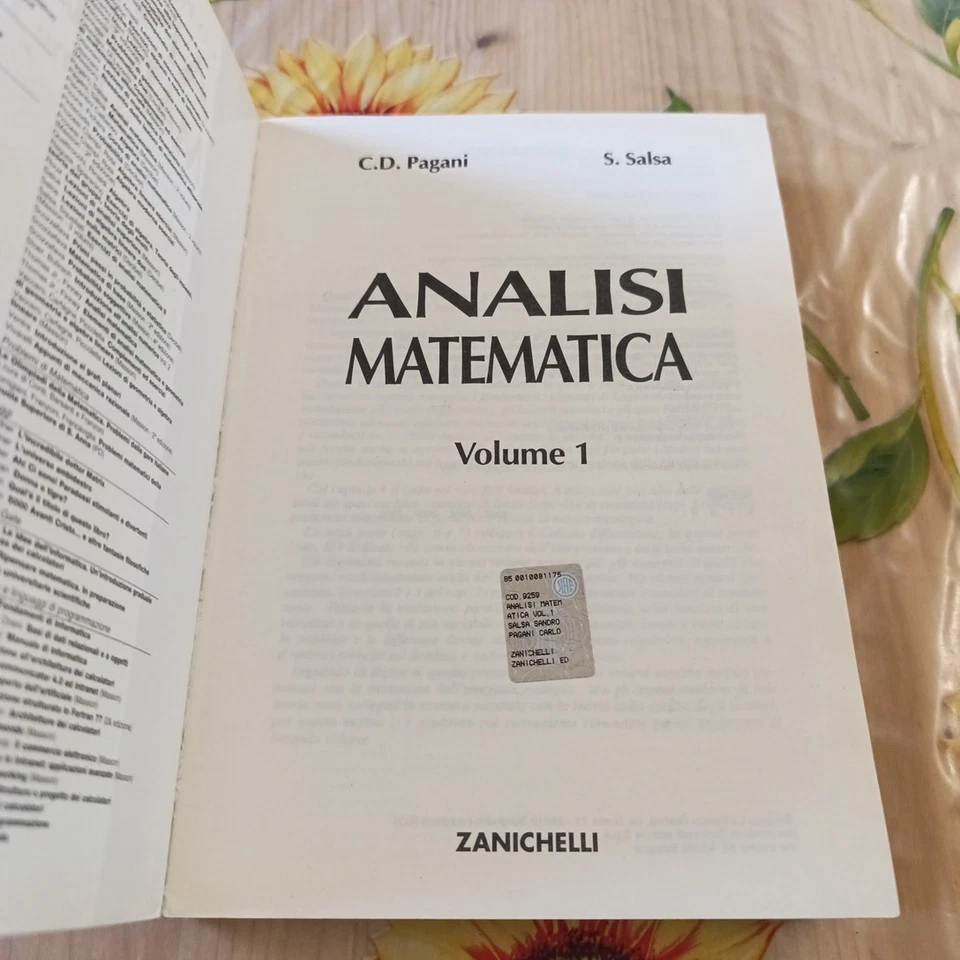 Analisi Matematica Volume 1 - C. D. Pagani Salsa - Ed. Zanichelli 2007 - Immagine 3 di 4
