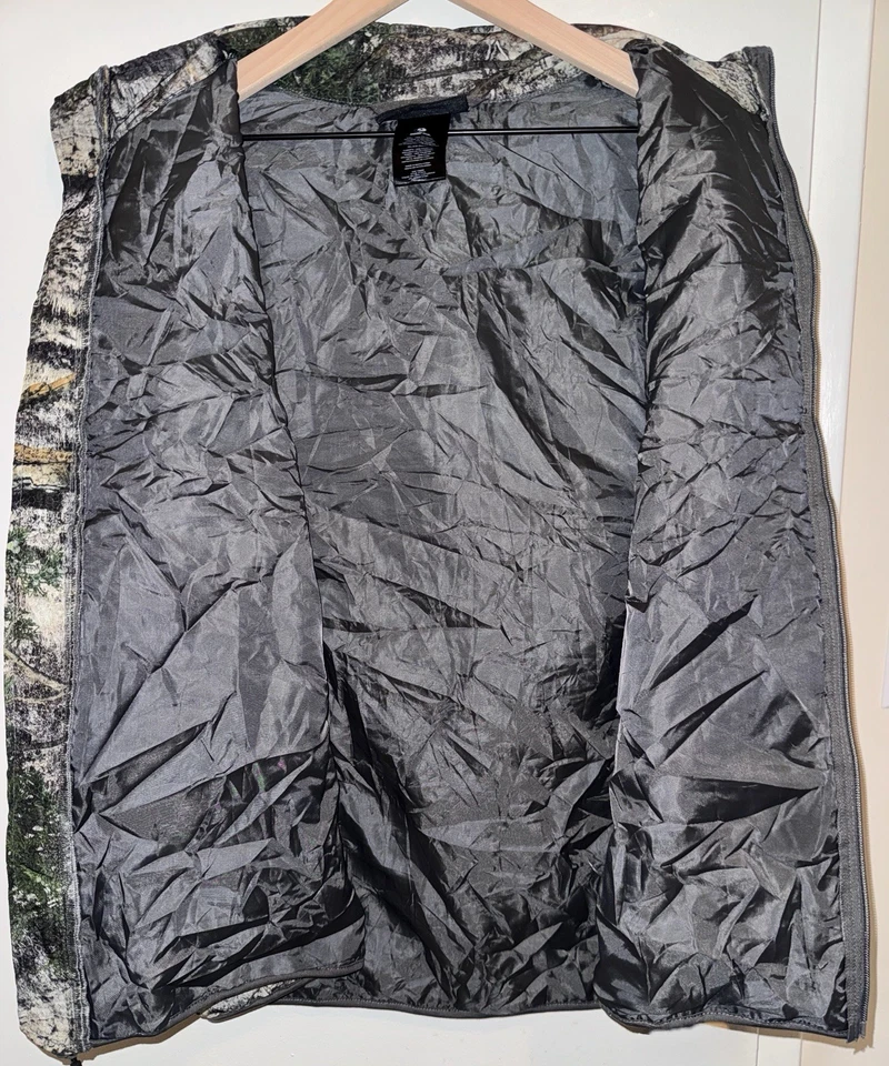 Mossy Oak Tree Camouflage Vest Men Size XL Polyester Full Zip-Up - Image 2 of 4