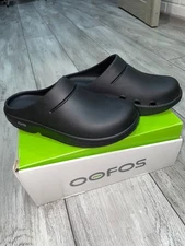 OOFOS Oocloog Luxe Clog Black Sparkle Women’s Size 7