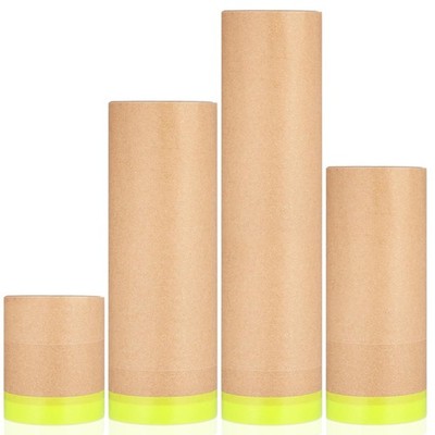 Masking Paper Automotive Paint Paper Roll with Tape Assorted Sizes 4 Rolls