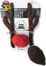 Premium Reindeer Car Kit Antlers, Nose, Tail- Rudolph Set Reindeer Christmas Dec