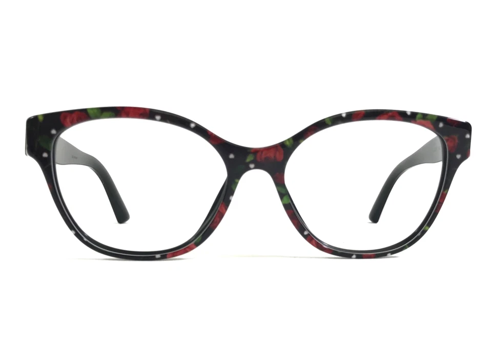Monturas de gafas Dolce & Gabbana DG3322 3229 negro rojo rosas verde 52-16-145 Foto 2 de 4