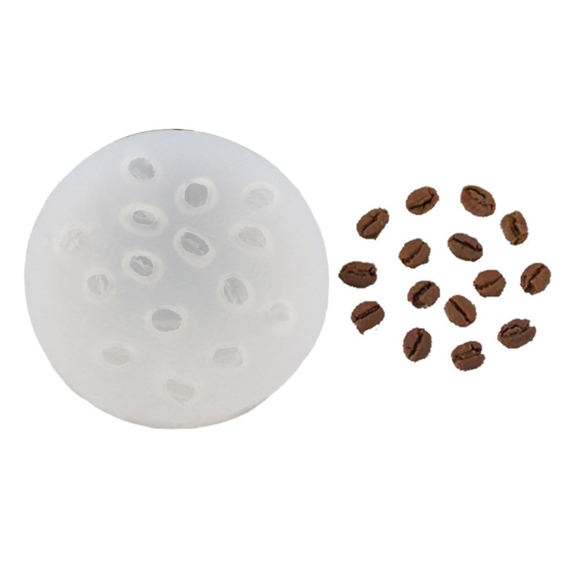 Coffee Bean Shaped Mold Handmade Chocolate Cake Mould Unique Epoxy Resin Mould