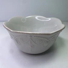 Lenox French Perle White Bowl 5.5” Fruit Dessert Sauce All Purpose