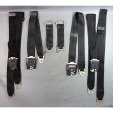 Damaged 1967-1976 Bmw E10 114 2002 Coupe Rear Seatbelt Set Black Oem