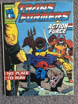 Marvel The Transformers & Action Force Comic No.238 7th Oct  89, Good Condition 