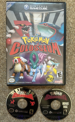 Pokemon Colosseum UND Bonus Disc Nintendo GameCube Jirachi USA NTSC - DISCS MINT