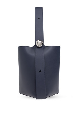 Loewe - Women - Pebble Medium bucket-style shoulder bag - Navy blue