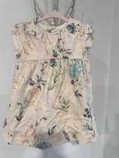Floral Print Baby Girl Dress with Short Sleeves