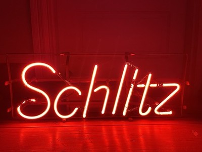 激レア ビンテージ SCHLITZ 看板 1977年 プラスチック販促店舗