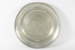 C60X47 Augsburger Zinn Schale mit Monogramm 18.Jh