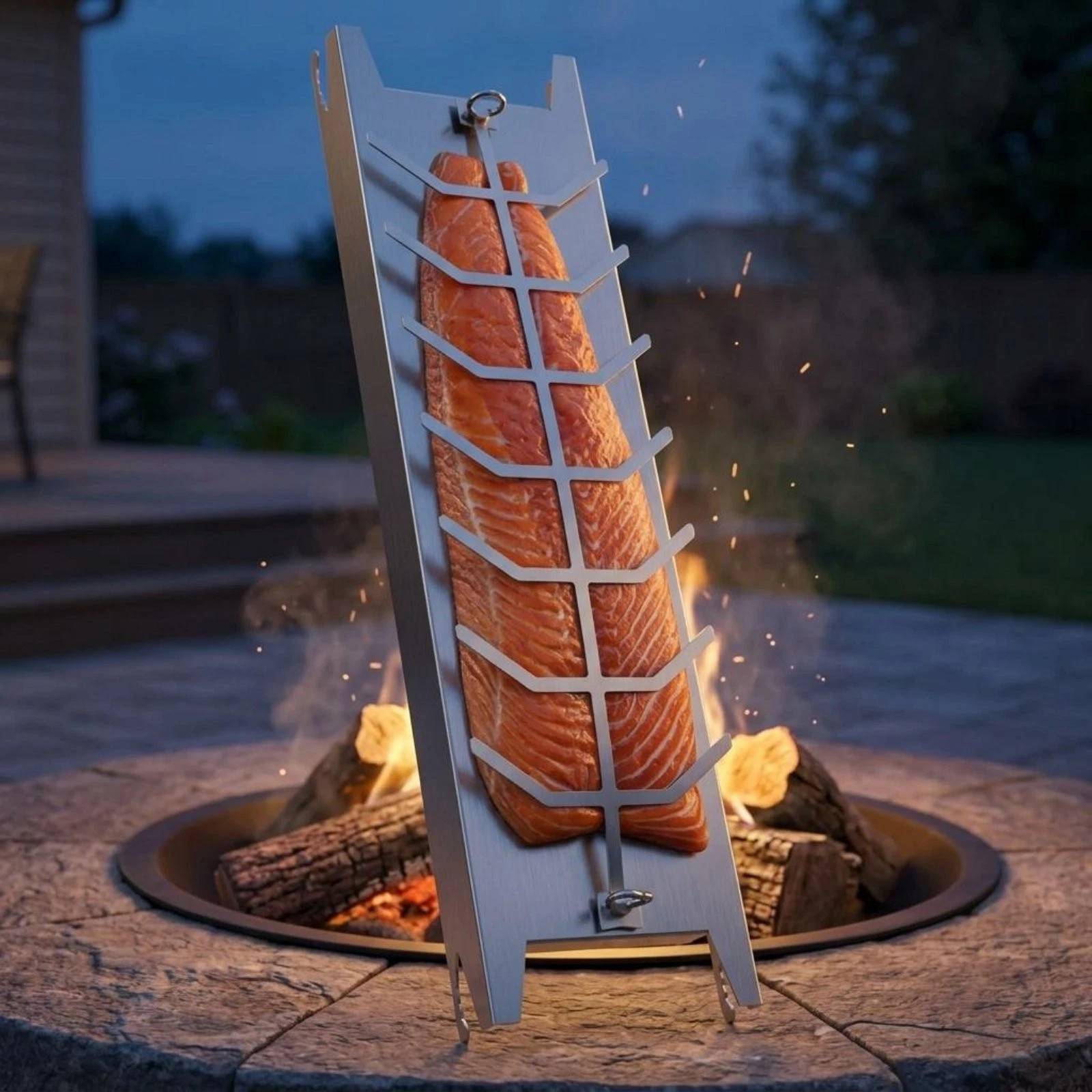 Stainless Steel Seafood Cook Board Rust Resistant Seafood Grilling Board for