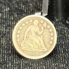 1856 Seated Liberty Half Dime 5C Silver Coin