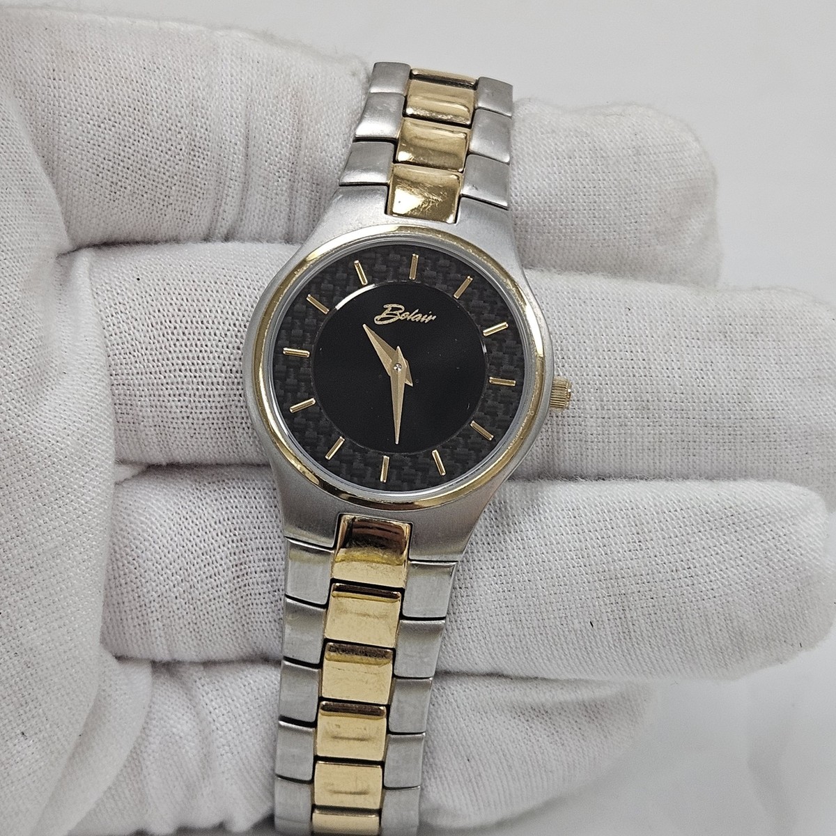 Belair Watch Quartz Date 28mm Two Tone Stainless New Battery