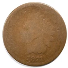 1871 Indian Head Penny Cent About Good (AG)