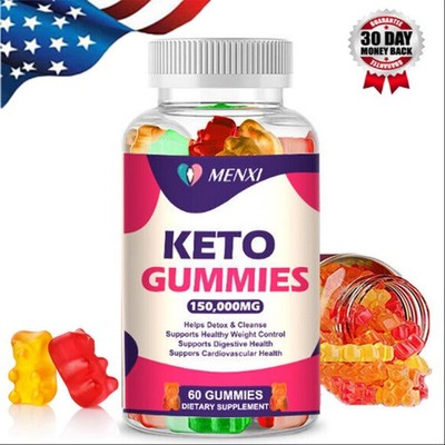 60 Keto Slimming Gummies 150,000mg Apple Cider Vinegar ACV Weight Loss Detox USA