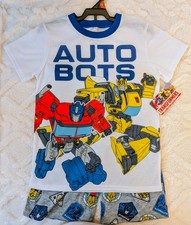Transformers - Auto Bots Boys New Lightweight Pajama Shirt and Shorts Set size 8