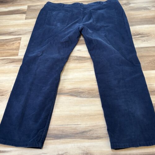 Brooks Brothers Corduroy Pants Mens 42 x 30 Navy Blue Cotton Flat Front Stretch - Picture 9 of 9