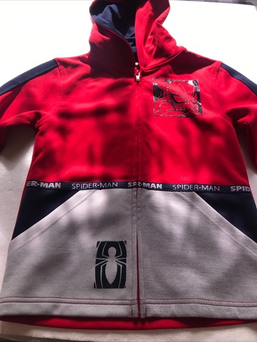 Spiderman Youth Boys Size 7 Activewear Red Spiderman Full-Zip Hoodie - Picture 3 of 10