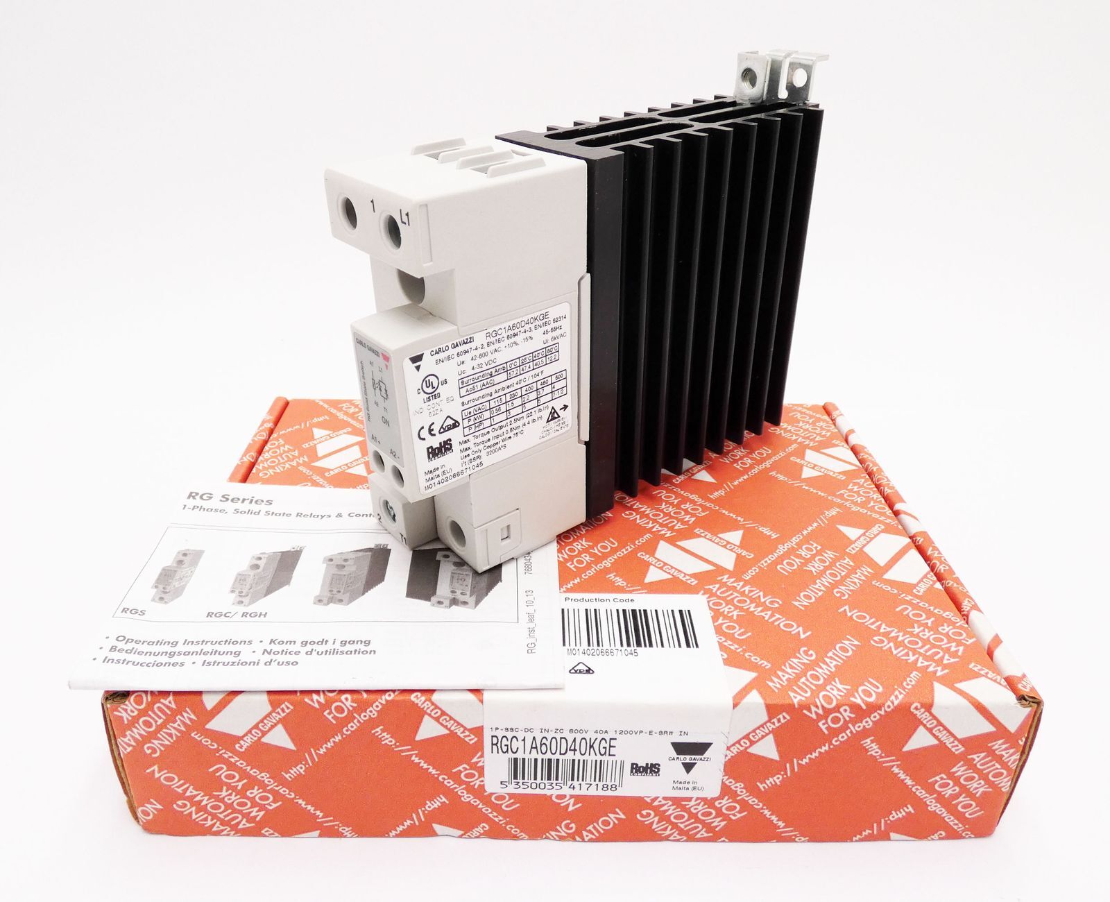 Carlo Gavazzi RGC1A60D40KGE 600V 40A Halbleiterrelais -unused/OVP-
