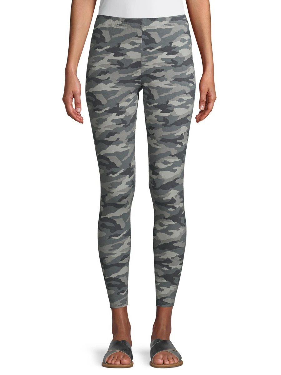 No Boundaries Juniors Soft Full Length Ankle Leggings LARGE (11-13) Gray  Camo