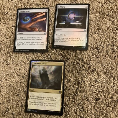 MTG EDH Foil Starter Kit Foil Sol Ring Foil Arcane Signet Foil Command Tower