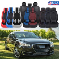 For Hyundai Genesis 4DR 2009-2016 Seat Cover Full Set Front Rear Leather Cushion