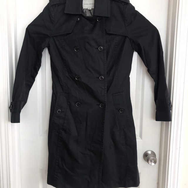Banana Republic Women’s Black Button Cotton Trench Coat Size Small eBay