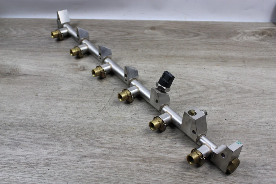 03-08 E65 E66 BMW 760I 760LI N73 INYECCIÓN DE COMBUSTIBLE BANCO DE RIEL DE ALTA PRESIÓN 1 CILINDRO 1-6 Foto 2 de 4