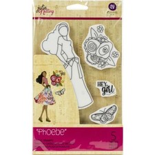 Julie Nutting "Phoebe" Doll Cling Stamp Prima Marketing Mixed Media 913052