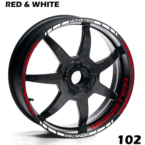 DUCATI MONSTER WHEEL RIM STRIPES TAPE DECALS STICKERS FULL BIKE KIT - Picture 2 of 12