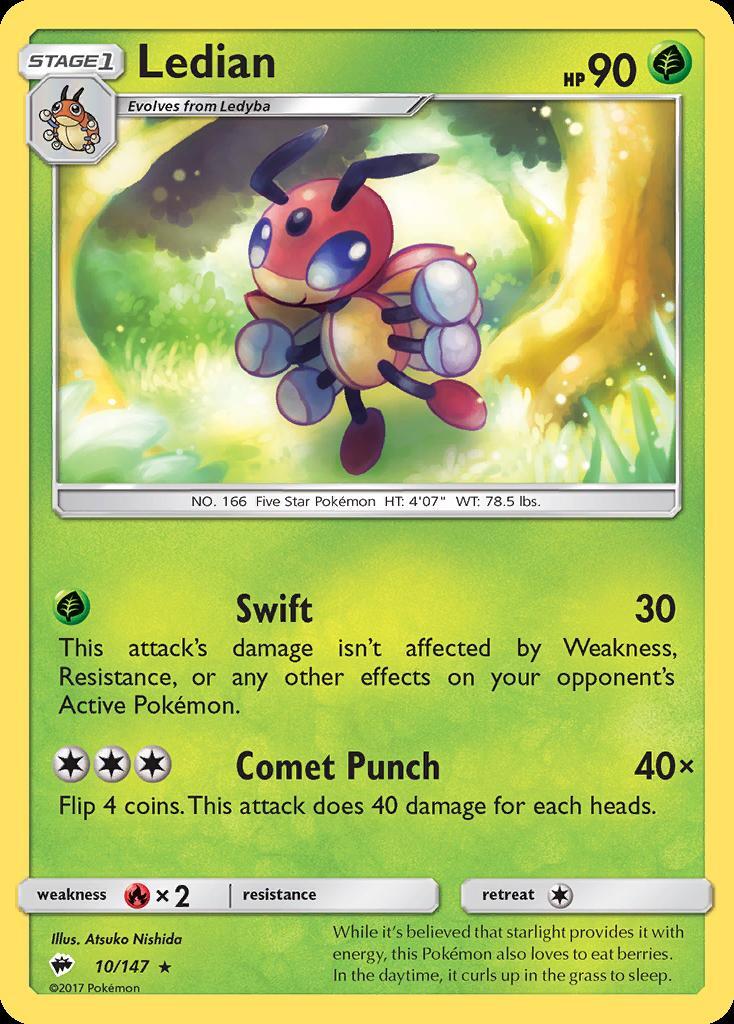 Pokemon Ledian (10/188) Burning Shadows LP