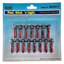 Rock Island Hobby 511 - Peel Stick N Light - 15 Pieces - Bulbs - Multi Scale