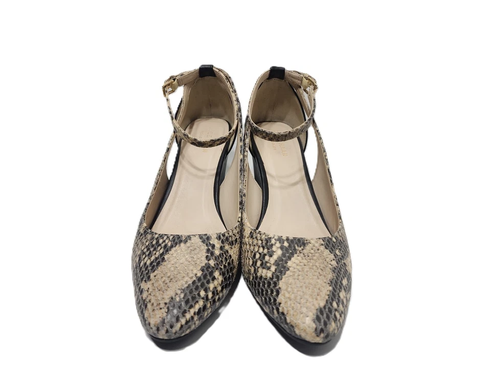 Zapatos de salón Cole Haan Grand Os con cordones con correa al tobillo piel de serpiente para mujer talla 7B Foto 3 de 4