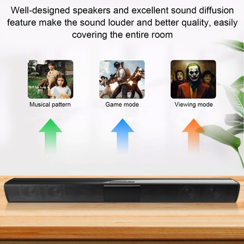 Barra de sonido envolvente Bluetooth Sistema de 4 altavoces Subwoofer TV Home Theater Control remoto - Imagen 8 de 15