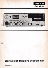 Service Manual-Anleitung für Uher Compact Report Stereo 124 